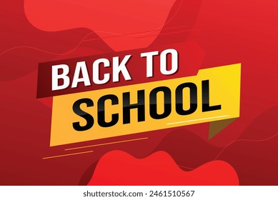 back to school word concept vector illustration with modern 3d style for store big sale landing page template ui web mobile app poster banner flyer background gift card coupon label wallpaper

