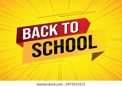 back to school word concept vector illustration with modern 3d style for store big sale landing page template ui web mobile app poster banner flyer background gift card coupon label wallpaper

