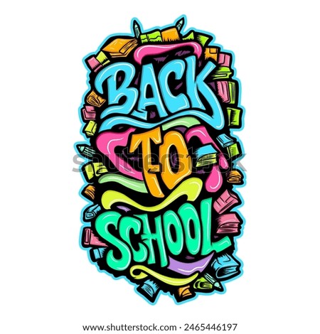 Back to school words hand written typography
