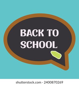Back to school writing on chalkboard