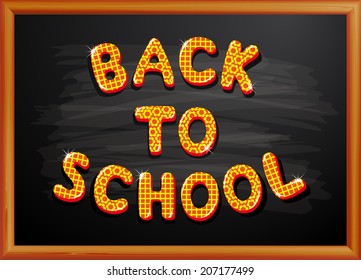 Back to school written on blackboard