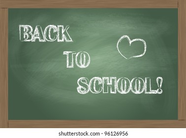 Back To School written on blackboard vector