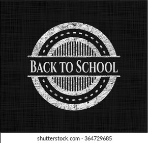 Back to School written on a chalkboard