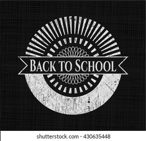 Back to School written on a chalkboard