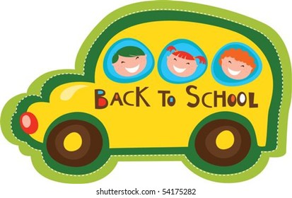 Back to school yellow bus