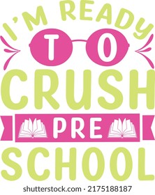 Back to schools typography t shirt design