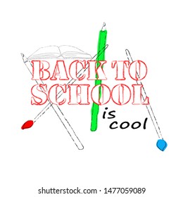 Back to School.Time to school.Education scene with pencils.Learning.
