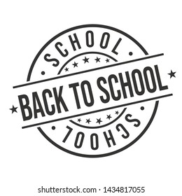 Back to Scool Stamp. Seal. Round Design. Vector Icon. Design Retro Insignia.