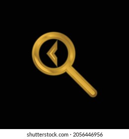 Back Search Interface Symbol gold plated metalic icon or logo vector