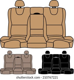 Back Seat Vector Isolated