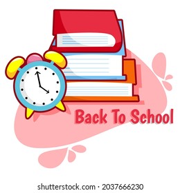 Back to shool emblem with Elements for logo design with cute abstract design