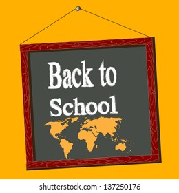 Back to shool and world map