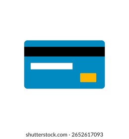 Back Side Credit Card Icon Vector Illustration.