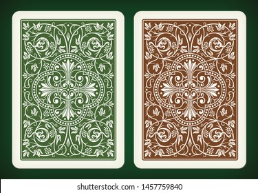 Back side design - playing cards vector illustration