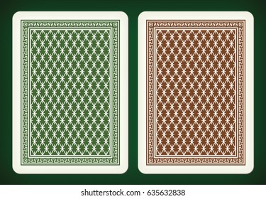 Back side design - playing cards vector illustration