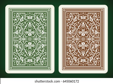 Back Side Design - Playing Cards Vector Illustration