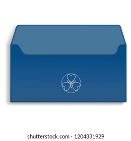 Back side of envelope icon. Realistic illustration of back side of envelope vector icon for web design