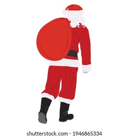 Back side illustration of santa