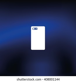 Back side of mobilephone with camera and flash.