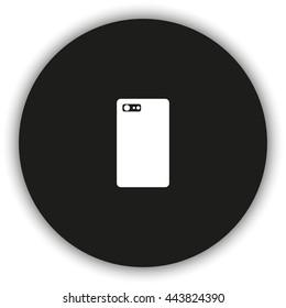 Back side of mobilephone with camera and flash.