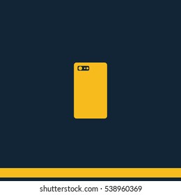 Back side of mobilephone with camera and flash.