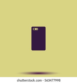 Back side of mobilephone with camera and flash.