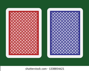 back side reverse of playing cards pattern vector 