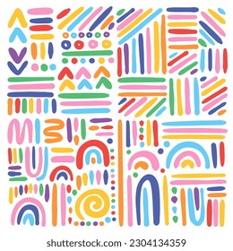 BACK SIMPLE Minimalista Forma De Dibujo Infantil Esbozo Contemporáneo Mano Africana Moderna Dibujada Para Imprimir Figuras Caóticas En Paquete Creativo De Estilo Matisse Y Textil