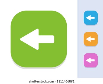 Back - Square Glyph Buttons. A simple vector icon.