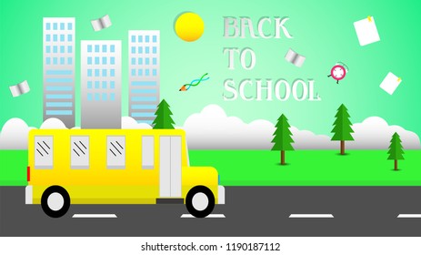 back to sschool vector illustration