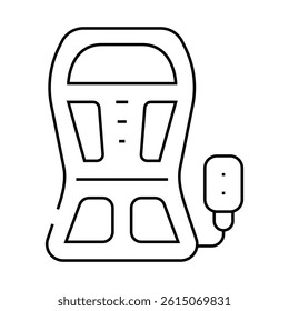 back stimulant line icon vector. back stimulant sign. isolated contour symbol black illustration