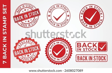 Back in Stock Grunge Stamp Set - Vintage Rubber Stamp Collection