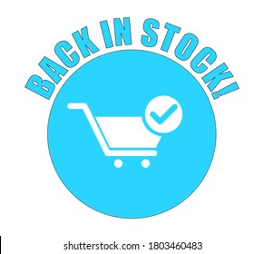 Back In Stock Icon Badge Vector Icon