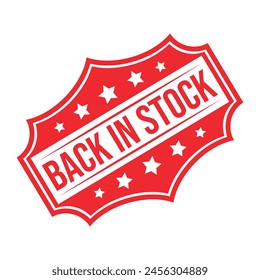 Back In Stock Rubber stamp Design