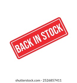 Projeto de carimbo de borracha de back in stock