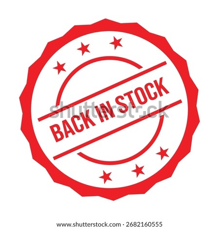 Back in stock Rubber Stamp. Red Back in stock Rubber Grunge Stamp Seal Vector Illustration - Vector
