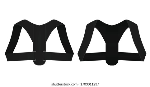 Back support belt. vector illustration