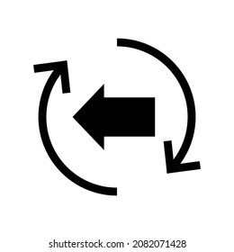 Back To Sync icon isolated on white background