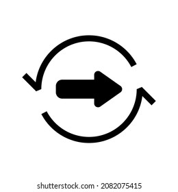 Back To Sync icon isolated on white background