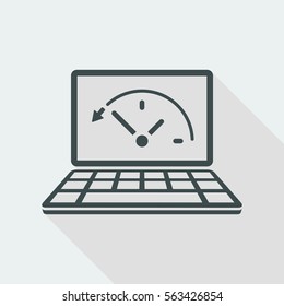 Back in time application - Vector flat icon