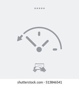 Back in time button - Vector web icon