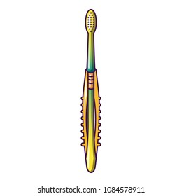 Back of toothbrush icon. Cartoon of back of toothbrush vector icon for web design isolated on white background