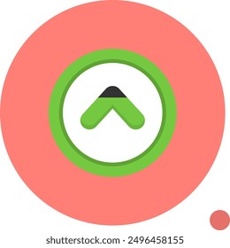 Back to Top Flat Shadow Vector Icon Design