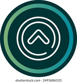 Back to TopLine double Gredient Circle Vector Icon Design