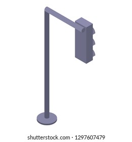 Back of traffic lights icon. Isometric of back of traffic lights vector icon for web design isolated on white background