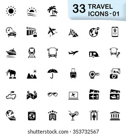 Back travel icons