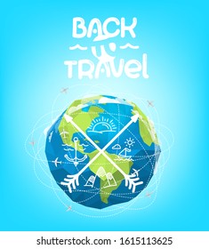 Volver al concepto de vector de viajes con la Tierra
