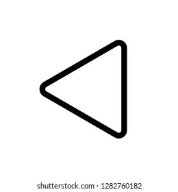 back triangle shape outline favorite icon vector
