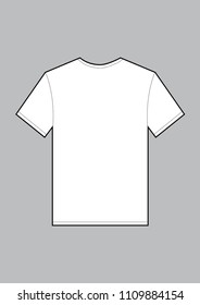 Back T-Shirt Mock Up Template Design Graphic Minimalist