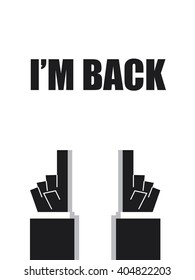 I AM BACK typography
